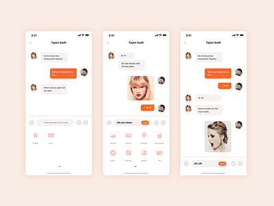 Chat interface ux vector