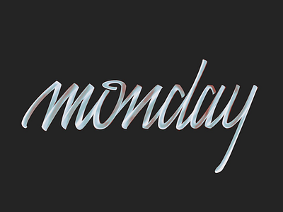 Monday... calligraphy lettering sketch