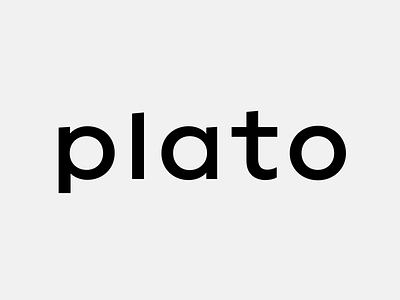 Plato Logotype bespoke font brand font geometric font graphic design logo logotype type design typeface typography