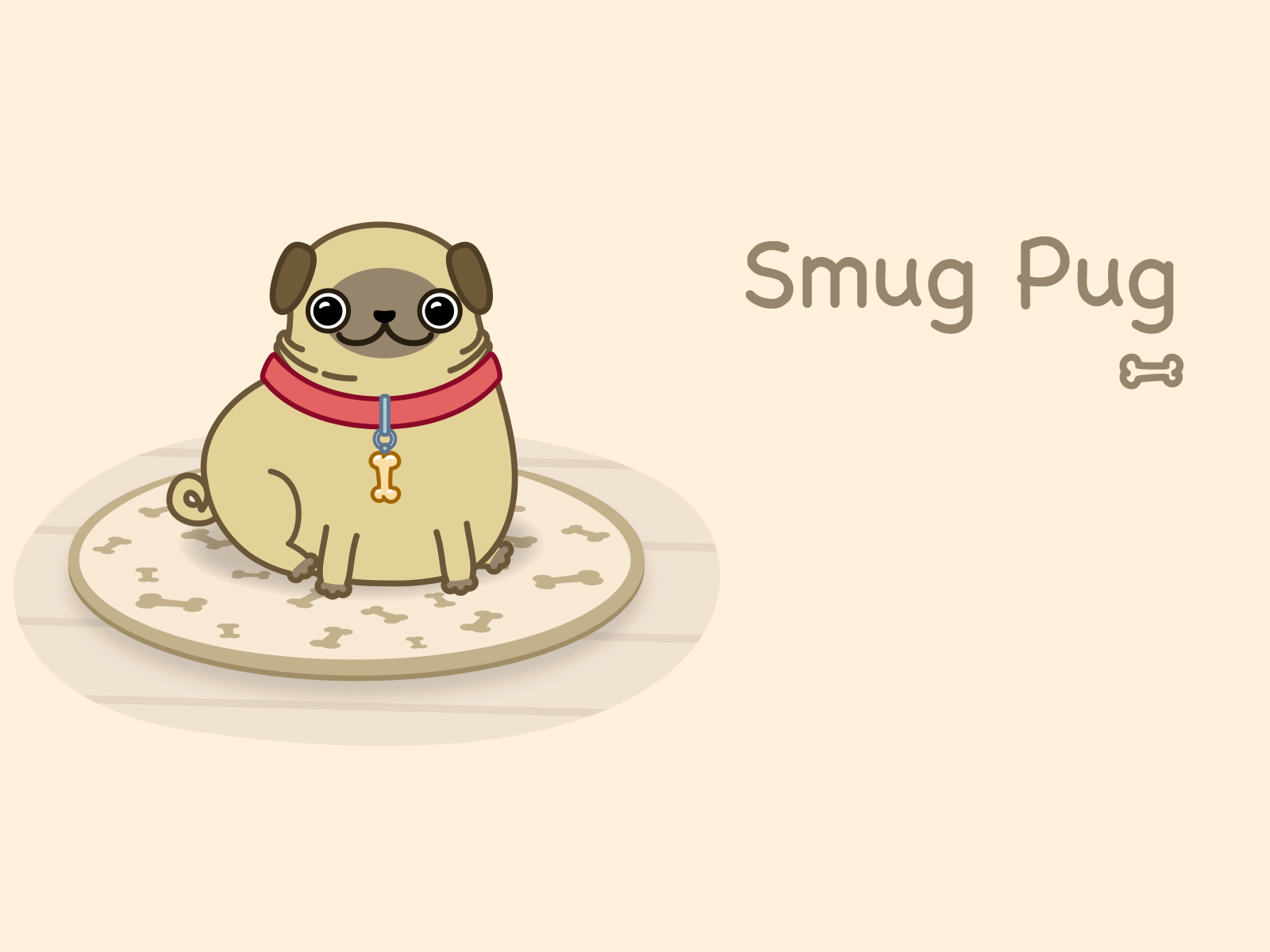 Smug Pug animal animation dog graphic design illustration
