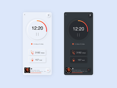 Neuomorphic Running App Design