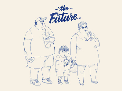 The future fast food fat food future illustration junkfood lettering soda