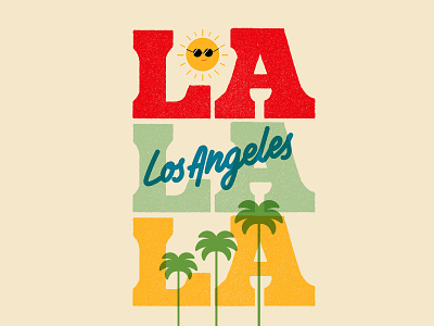 Los Angeles california handlettering illustration lalaland lettering sun type
