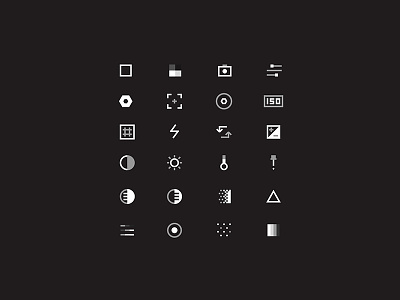 Film Icons camera dark geometric icon set icons tools ui