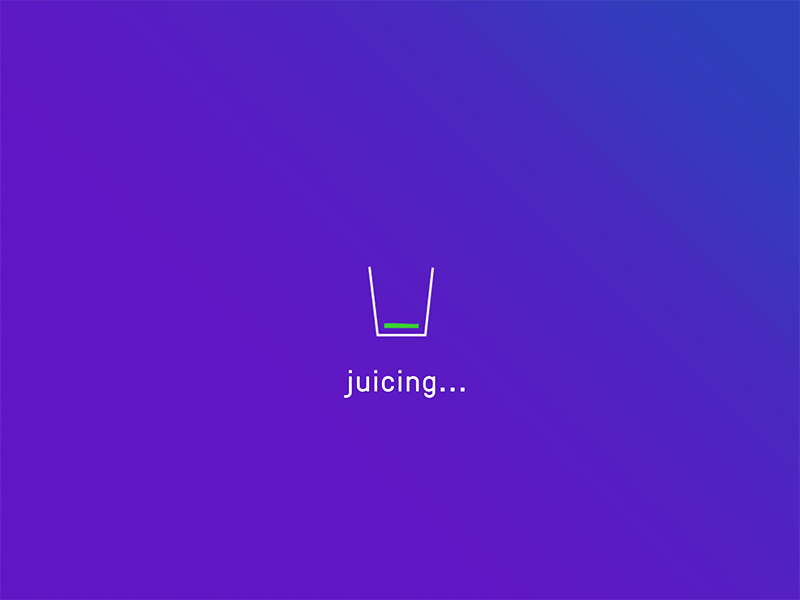 Juicing animation app gif glass ios juice loading progress