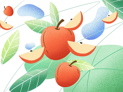 Apples design illustration typography