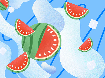 watermelon design illustration typography