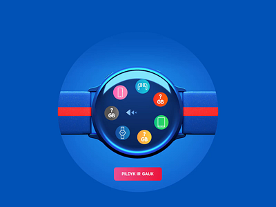 Pildyk game animation 3d render after affects animation blue buds c4d clean ui ewatch galaxy game gradient icons design lottery lottie realistic responsive design samsung ui design watch