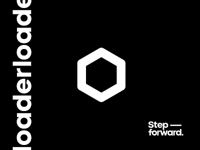 Telesoftas website loader 2d animation aftereffects black white bold brand design design hexagon hexagon logo loader loader animation loading animation minimalistic motion design strokes ui