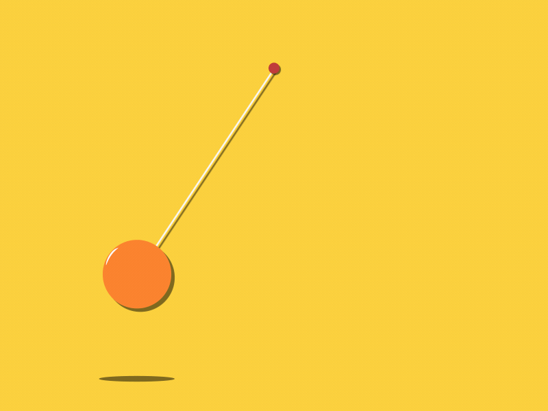swirling ball 2d animation ball gif illustration motion red shadow smootht swirling yellow