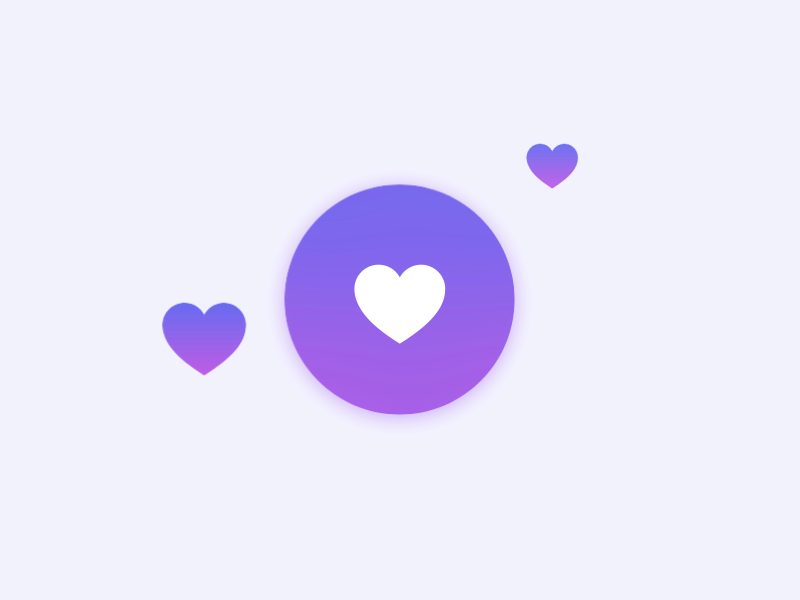 Favorite Button Animation 2d animation aniamtion button design favorite float gif heart icon like love material design micro microinteractions mobile motion purple ui ux-ui