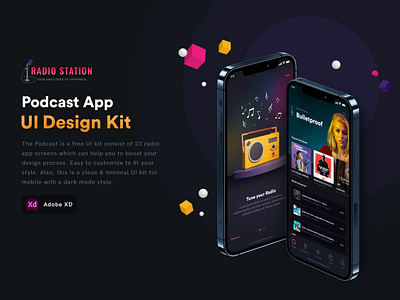 Podcast App free UI kit