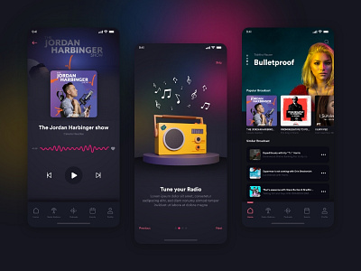 Podcast App free UI kit