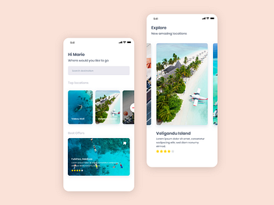 Travel app concept adobe app boat branding consept design mobileapp travel travel app ui uiux ux vector