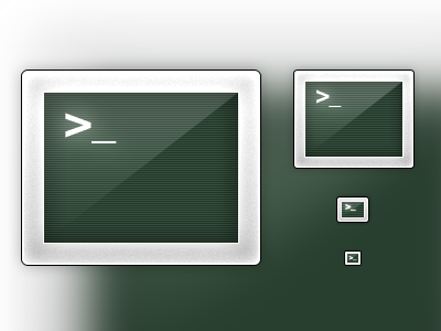 Terminal Icon black green icon mac replacement silver terminal