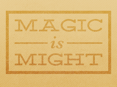 Magic Is Might harry potter magic typography