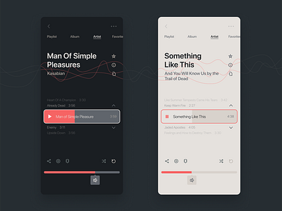 Music Player App app application concept design music player playlist ui ux