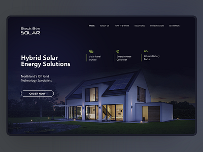 Solar Energy System - Product Landing Page advertising design icon illustration minimal site store ui ux web