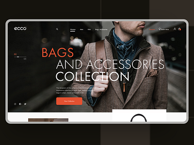 Webpage: ECCO online store. collectoin design ecco eccomerce site store ui web