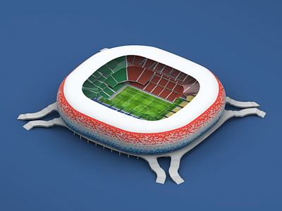 FIFA WORLDCUP RUSSIA 2018 Saransk Arena 3d arena cinema 4d fifa fifa world cup 2018 football illustration render stadium