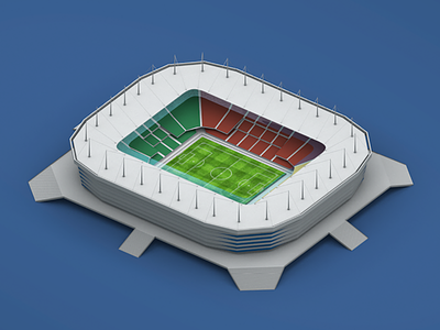 FIFA WORLDCUP RUSSIA 2018 Kaliningrad Arena 3d arena cinema 4d fifa fifa world cup 2018 football illustration render stadium