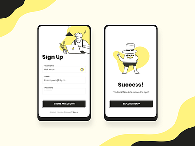 Daily UI 01 - Sign Up dailyui design illustration signup ui