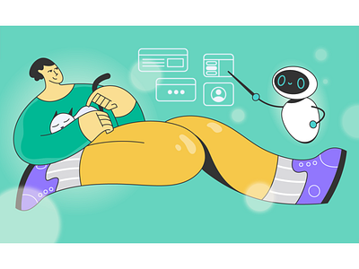 Robo tutor! character design design illustration product robot ui webdesign