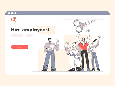Hire employees! character design design employees hire illustration product ui vector webdesign