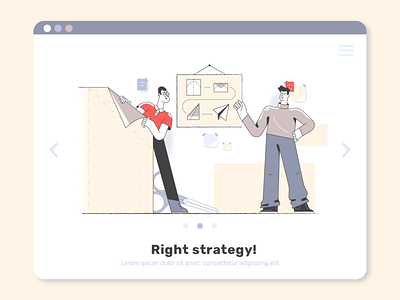 Right strategy! character design design illustration product strategy ui vector webdesign