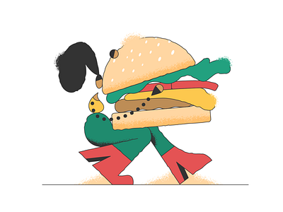 Delivery! burger character design delivery design illustration product ui vector webdesign website