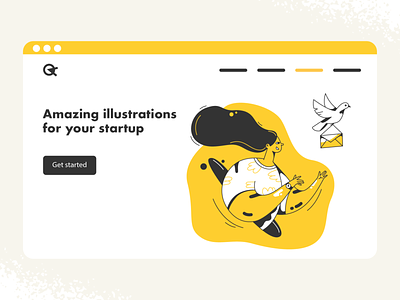 Message sent! character design design illustration message pigeon product ui vector webdesign