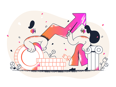 The economic growth! character design design illustration product ui vector webdesign
