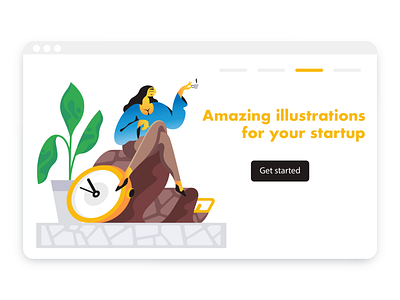 Waiting! character design design illustration product ui vector webdesign