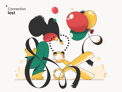 Connection lost! character design design illustration product ui vector webdesign