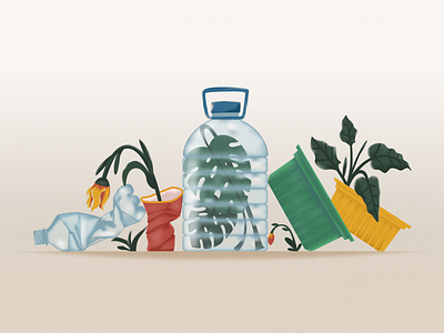 Plastic pollution! character design design illustration product ui vector webdesign