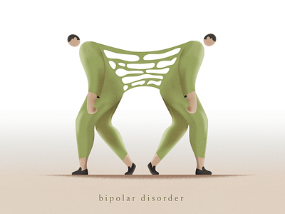 Bipolar disorder character design design illustration product ui vector webdesign