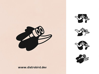 Distrobird logo design character design design illustration product ui vector webdesign