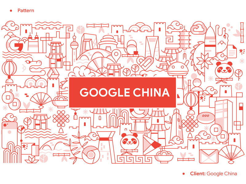 Google China Pattern character design design illustration product ui vector webdesign