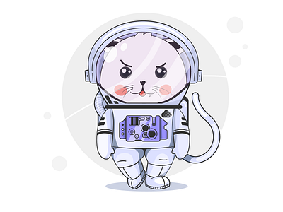 Astronaut cat 2d 2d artist 2d character 2d game astroboy astronaut block chain cat charachters character character design design game art illustration kitty kittycash mobile game skycoin space vector