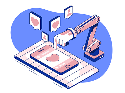 One more like! 2d design app illustration automatic branding character design design flat folowers illustration illustration design isometric isometric illustration like ui ui ux design ui design ui illustration ux vector web illustration