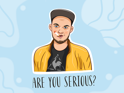 Are you serious? character character design design designs flat illustration poster ui vector website