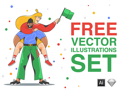 Free Vectors! character design design flat free free vector illustration product ui vector website