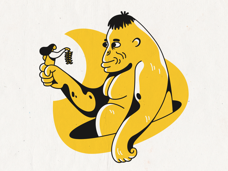 Delivery! character design design illustration king kong monkey product ui webdesign
