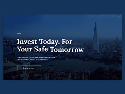 Homepage Design Banner capital finance future invest online