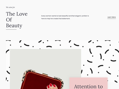 Love of Beauty bags design ecommerce fashion pink ui woocommerce wordpress