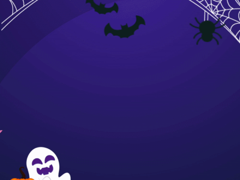 Happy Halloween (animation) animation design kids app kidsforhealth motion tech ui