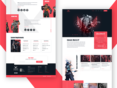 VALORANT - Website Redesign Concept creative design figma game game website interface interface uiux landing page redesign concept ui valorant web desgin website design