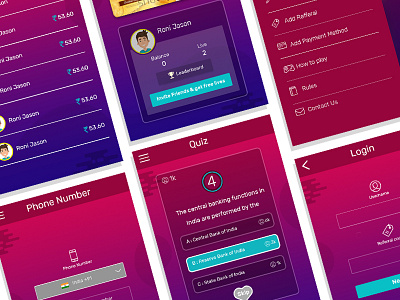 Quiz App Design game app quiz app ui design ux design