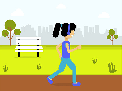 Workout time character design illustration vector