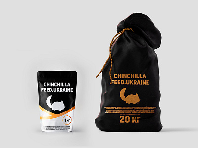 Chinchilla`s Food | Packing lux animal black brand design branding concept design feed food golden goold illustration luxury mockup pack package packaging design